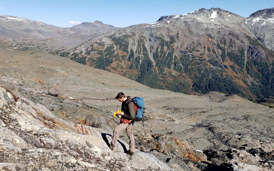 Geologist mapping on Southmore